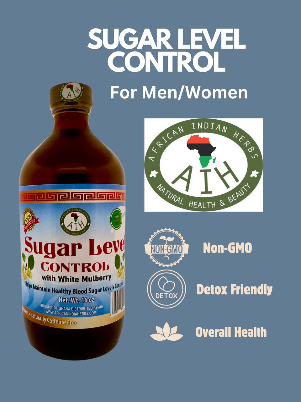 Sugar Control Liquid - White Mulberry, Cassia, Green Tea - Natural Glucose Support, 16oz
