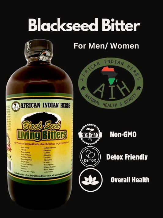 Black Seed Living Bitters 8oz - Digestive Cleanse, Immune Support, Natural Detox & Wellness Blend
