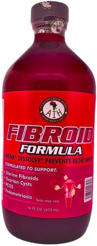 Fibroid Support Liquid - Burdock, Red Clover, Dandelion - Natural Hormone Balance, 16oz