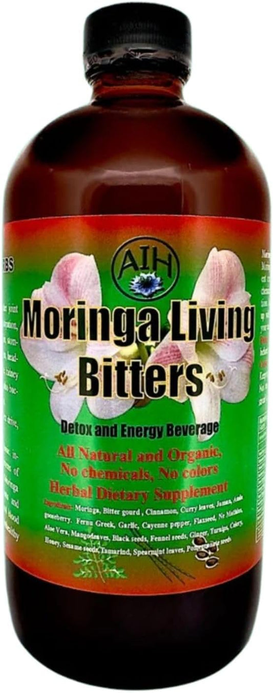 Moringa Living Bitters 8oz - Immune & Digestive Support