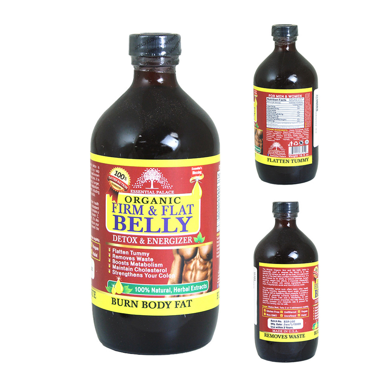 Organic Firm and Flat Belly 8oz - Herbal Digestive Support